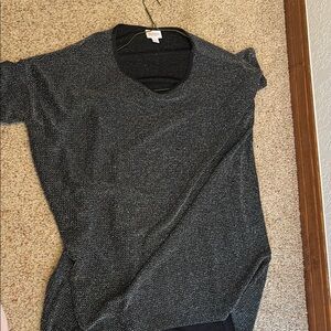 LuLaRoe Black and Gray Short Sleeve Tee